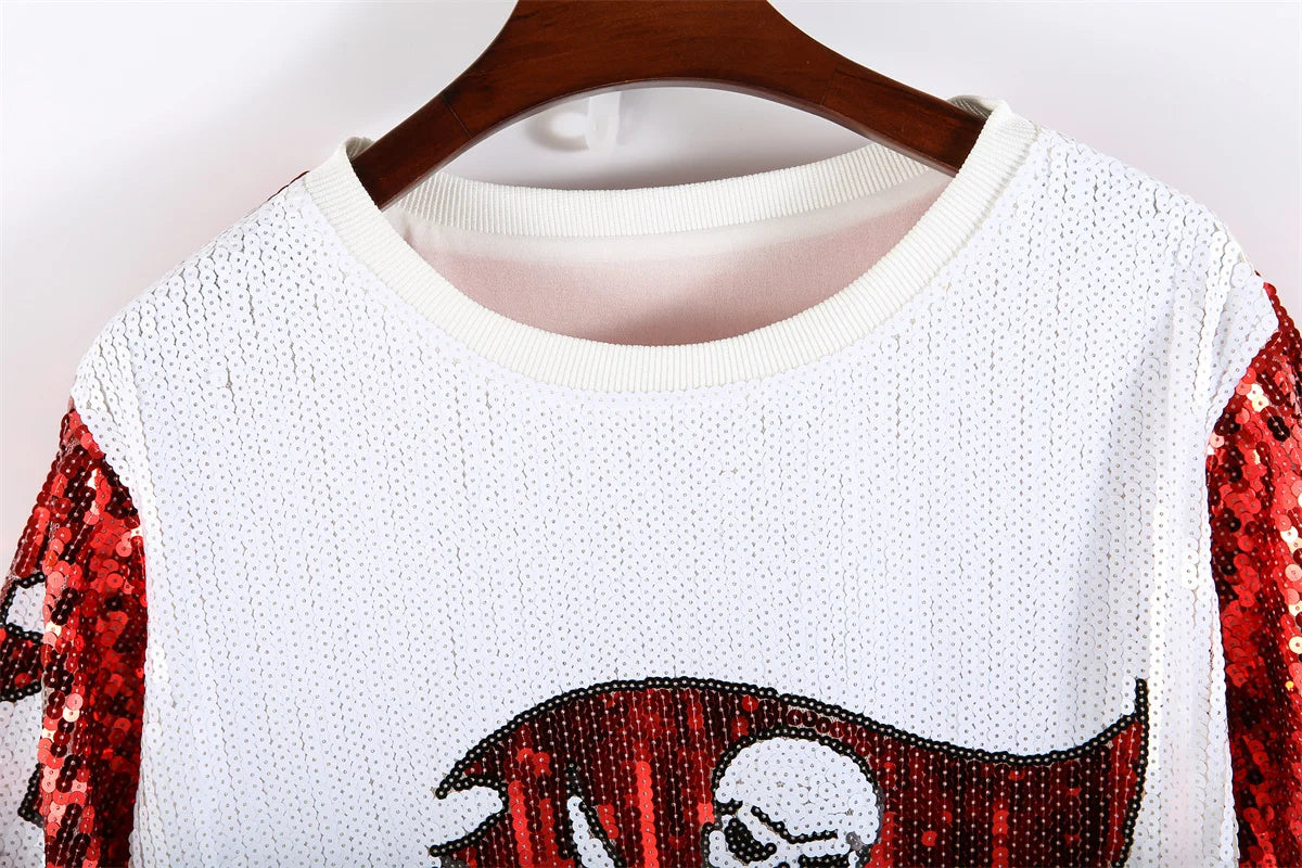Tampa Bay Buccaneers Sequin Tee